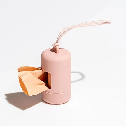 Poop Bag Carrier — clip-on waste bag holder, Pink