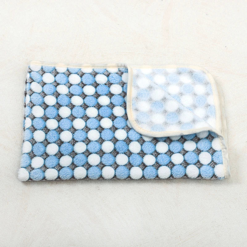 Doxie Paw-Print Blanket — Blue Dot design
