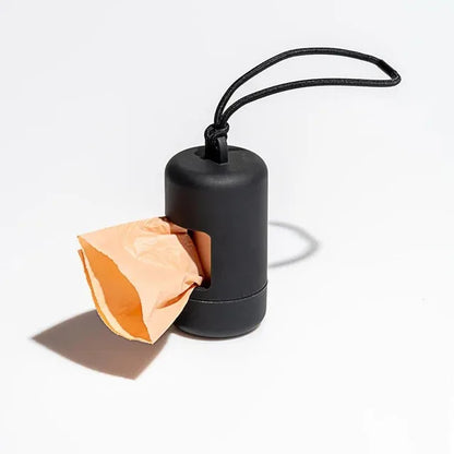 Poop Bag Carrier — clip-on waste bag holder, Black