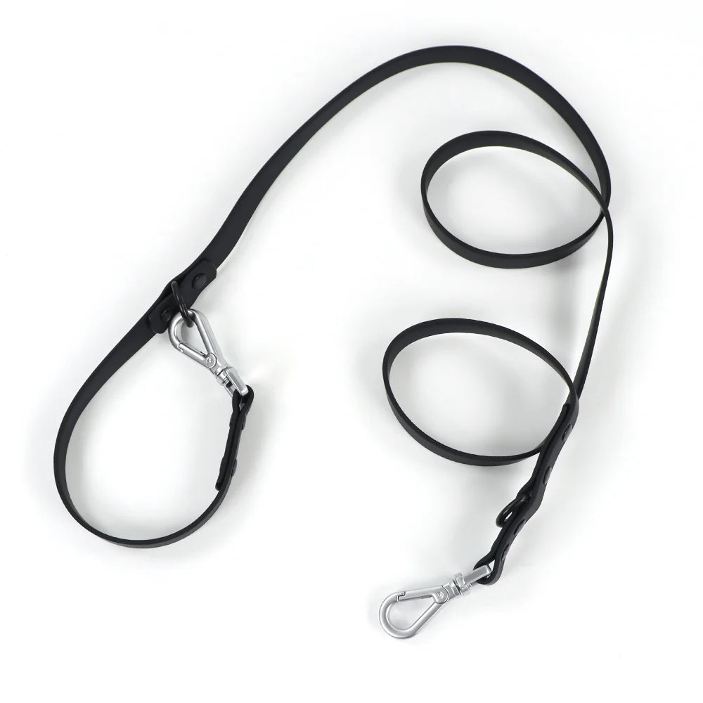 Dual-Handle Dog Leash — training lead, Black