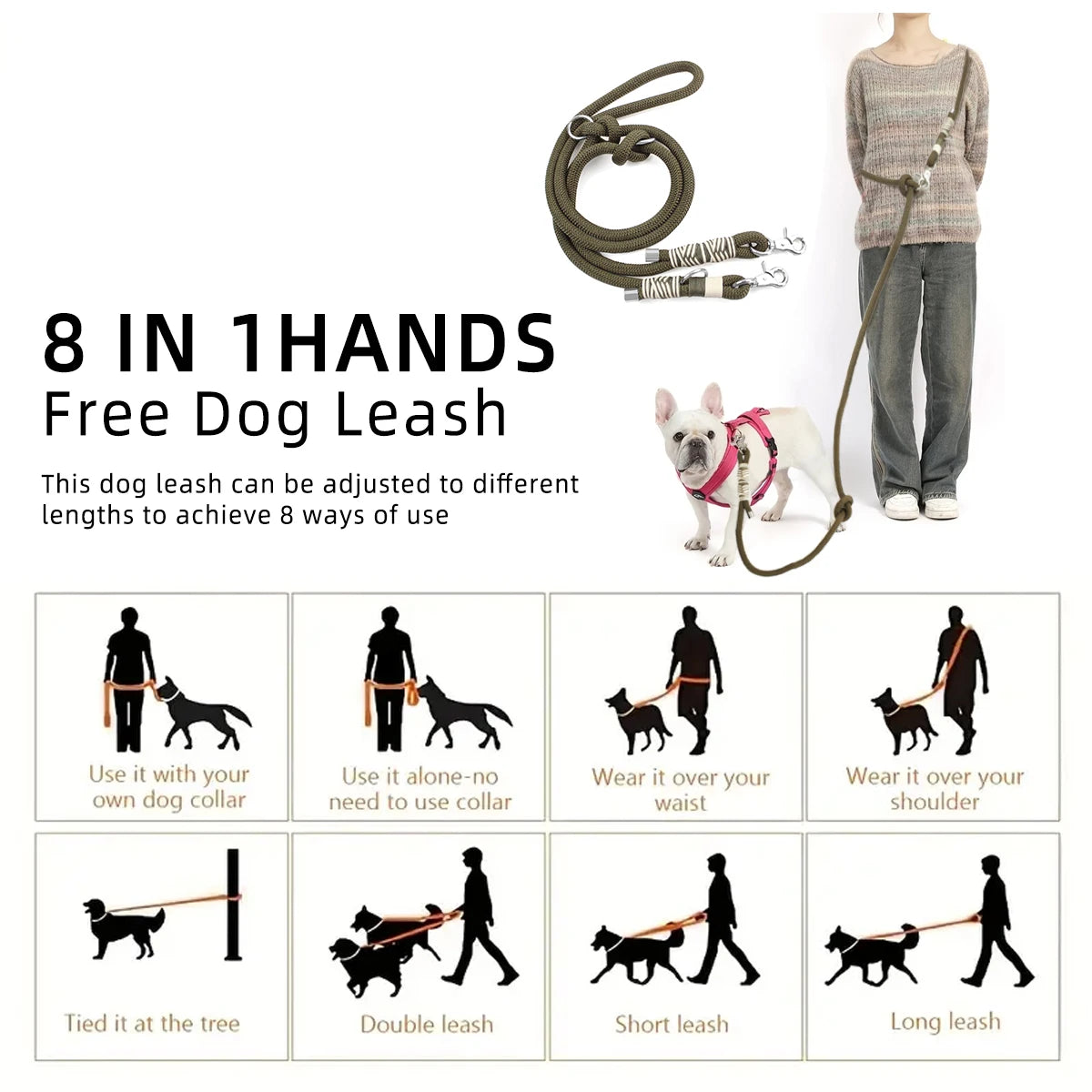 Rugged Hands-Free Dog Leash — detail view 5