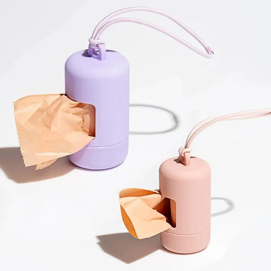 Clip-on poop bag carrier and waste bag dispenser for dog walks — Tiny Weenies