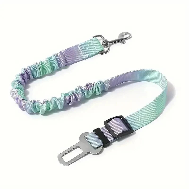 Pet Car Seat Belt — adjustable restraint, Green Purple