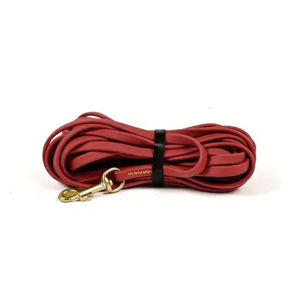 Heavy-Duty Training Long-Line — waterproof PVC, Rose Red