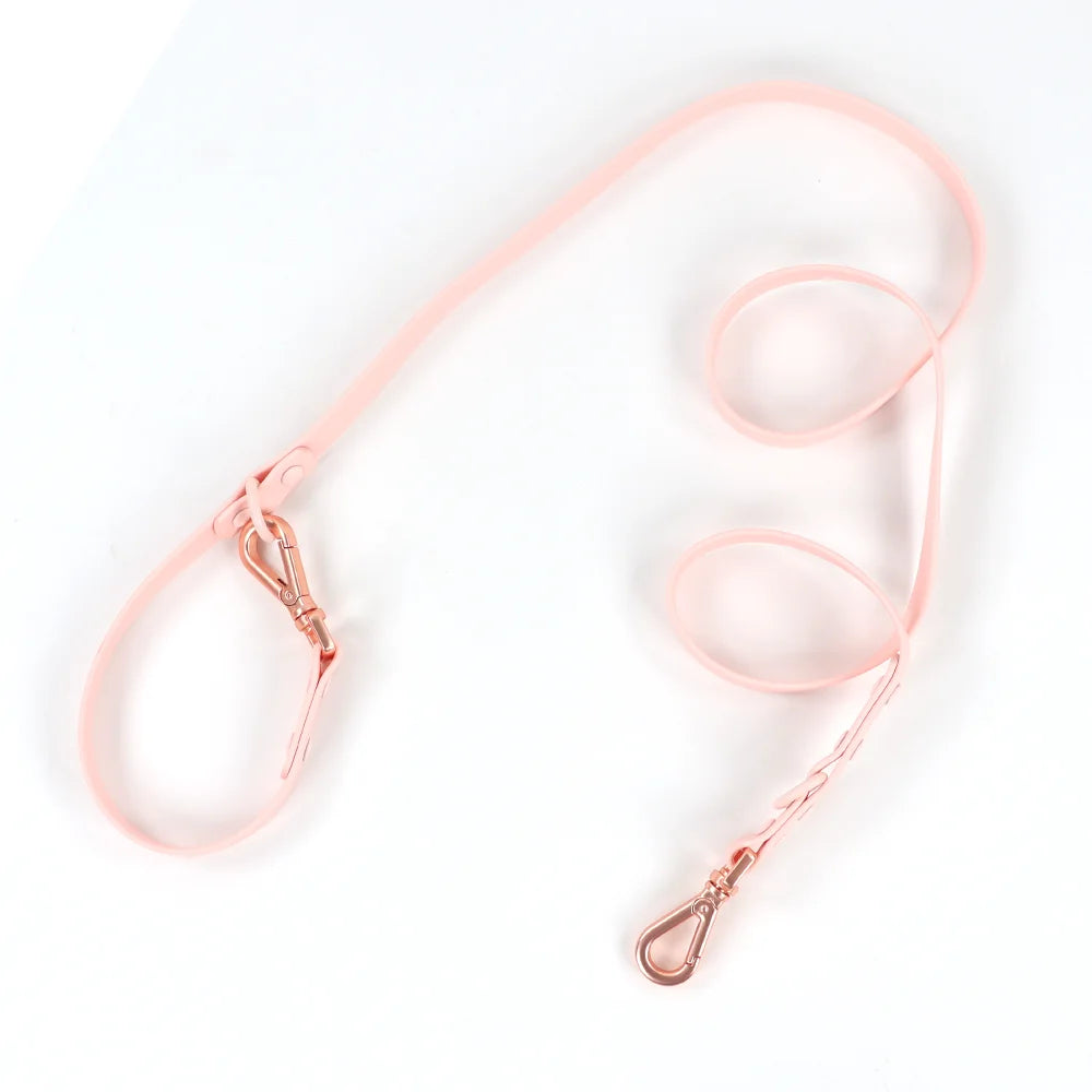 Dual-Handle Dog Leash — training lead, Pink