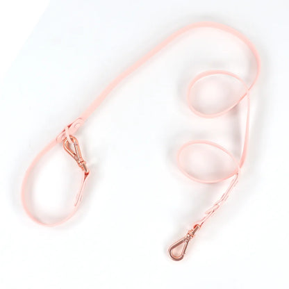 Dual-Handle Dog Leash — training lead, Pink