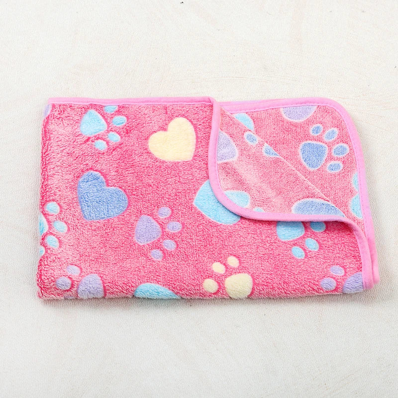 Doxie Paw-Print Blanket — Rose Red Heart design
