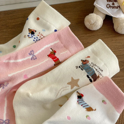 Dachshund Crew Socks — detail view