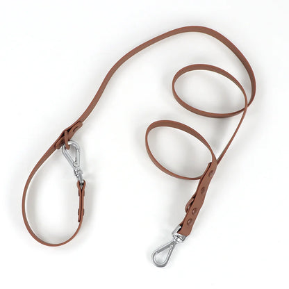 Dual-Handle Dog Leash — training lead, Chocolate