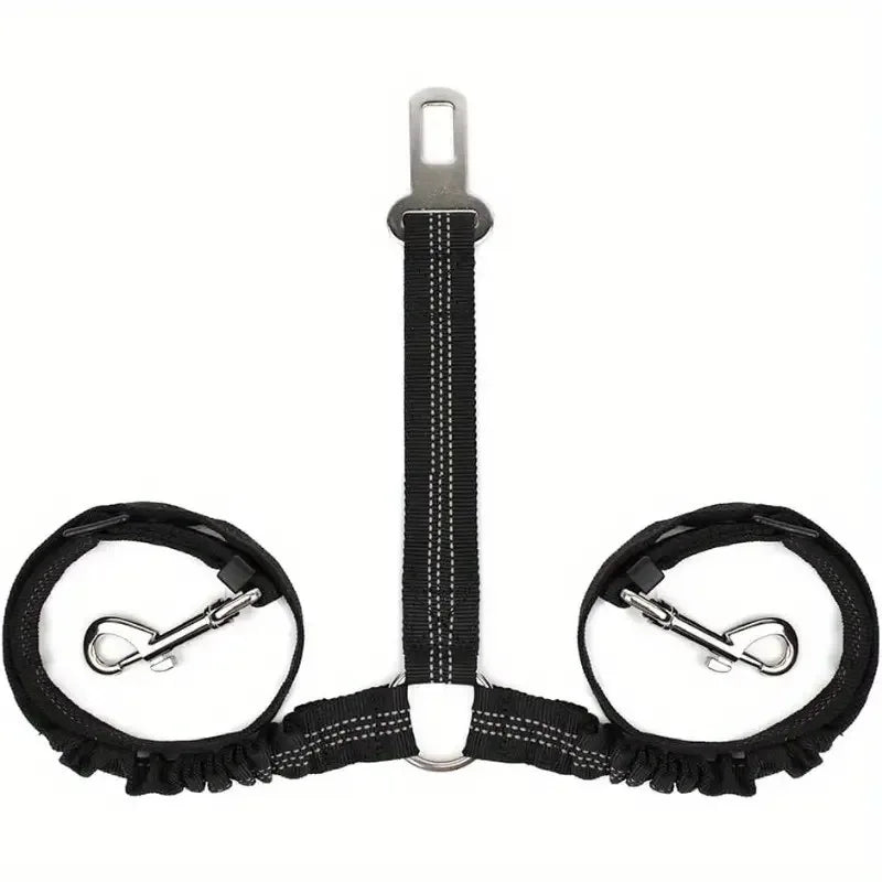 Pet Car Seat Belt — adjustable restraint, Black
