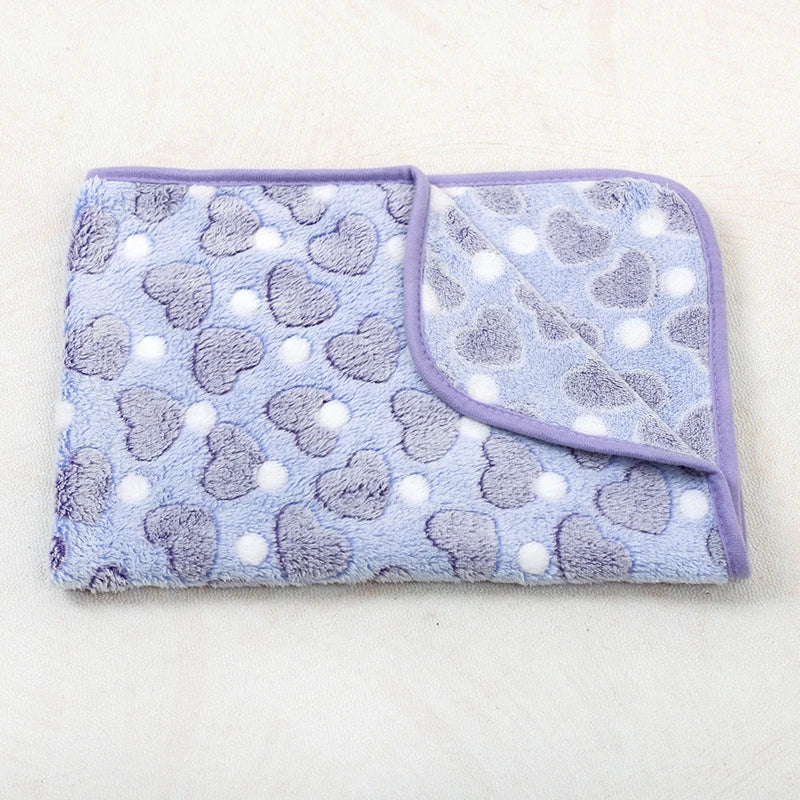 Doxie Paw-Print Blanket — Purple Heart design