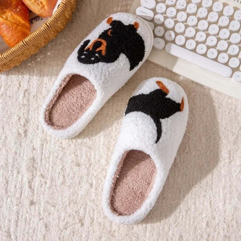 Embroidered dachshund house slippers with non-slip sole (view 6)