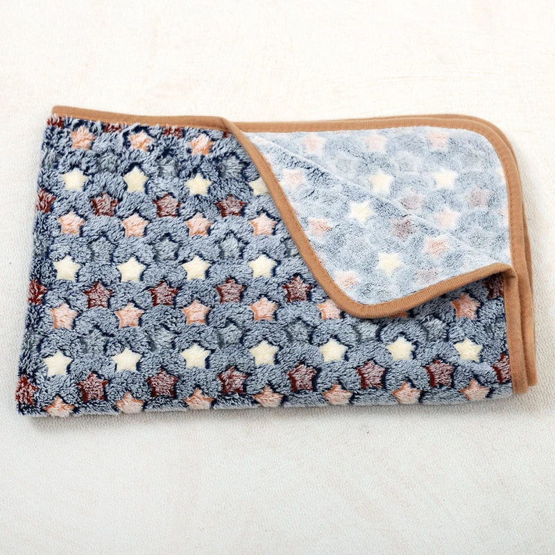 Doxie Paw-Print Blanket — alternate Blue Star design