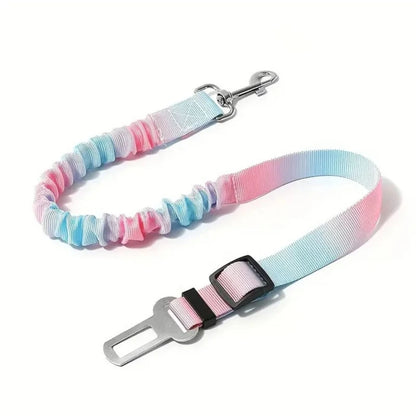 Pet Car Seat Belt — adjustable restraint, Blue Pink