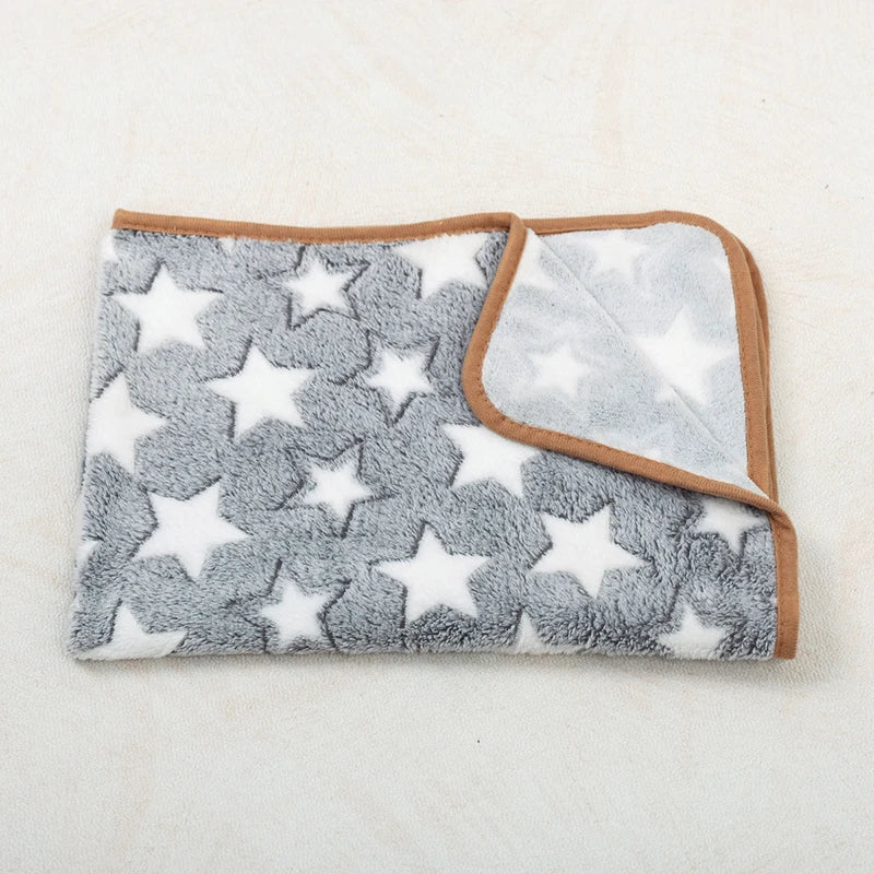 Doxie Paw-Print Blanket — Grey Star design