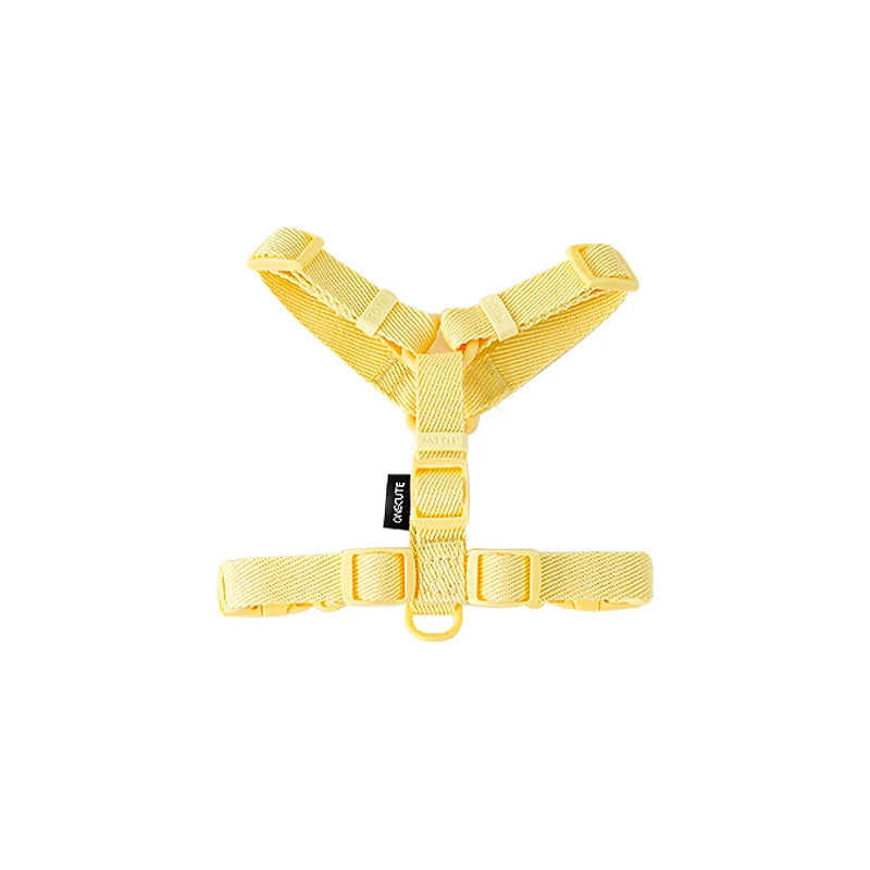 Macaron Harness, Collar & Leash Set — yellow harness