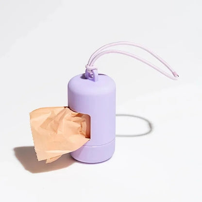Poop Bag Carrier — clip-on waste bag holder, Purple