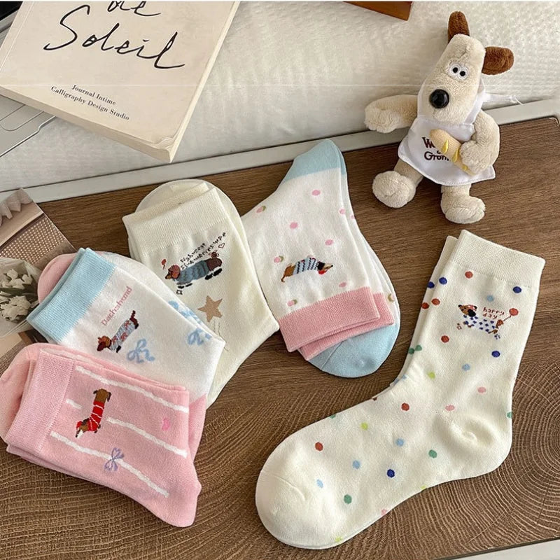 Dachshund Crew Socks — 3-pair random assortment