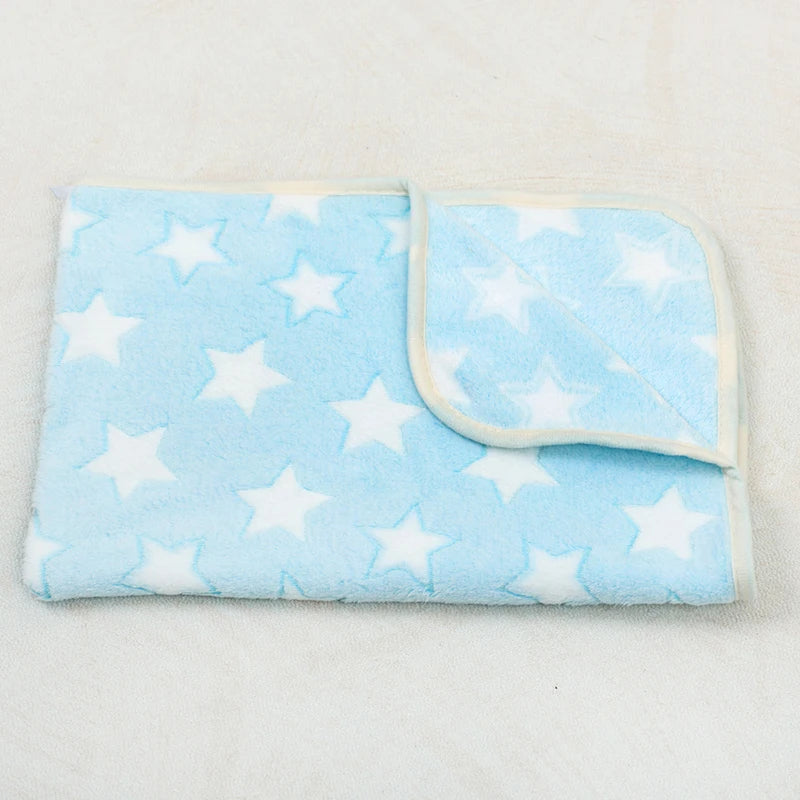 Doxie Paw-Print Blanket — Blue Star design