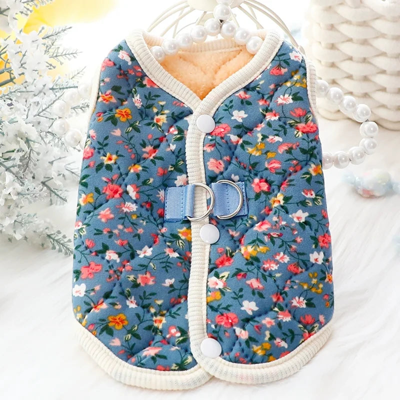 Dachshund floral winter vest — colorway option