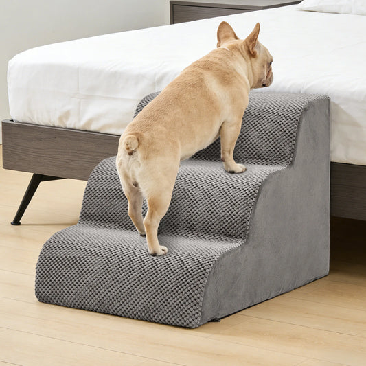 Non-slip foam dog stairs for sofas and beds